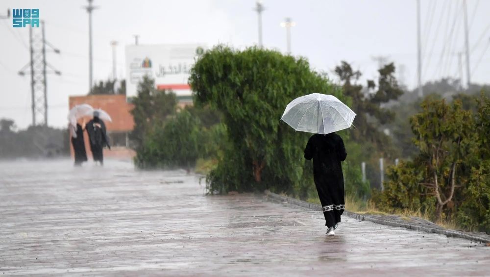 أمطار رعدية متوسطة إلى غزيرة تؤدي إلى جريان السيول على أجزاء من المناطق - واس