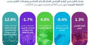 1.3 % ارتفاعا بالرقم القياسي للإنتاج الصناعي في السعودية خلال يناير - شبكة أطلس سبورت