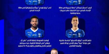 الهلال يعلن تطورات إصابات خماسي الفريق قبل مواجهة الفيحاء - شبكة أطلس سبورت